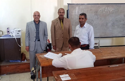 Aswan University President inspects the 2nd semester exams at the Institute of Research and African Studies